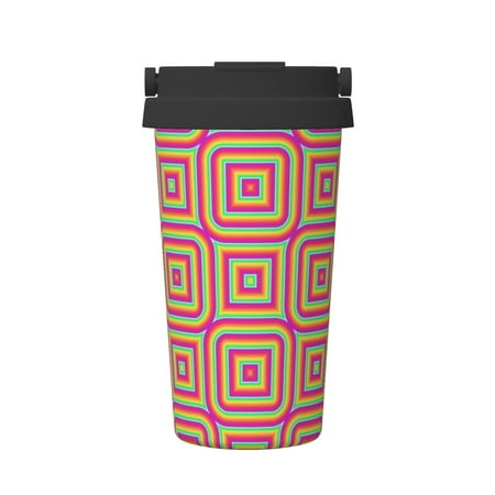 

Insulated Coffee Mug With Lid Decorative Pattern Art Background Insulated Tumbler Stainless Steel Coffee Travel Mug With Lid Hot Beverage And Cold Vacuum Portable Thermal Cup Gifts