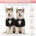 thumbnail image 4 of Kuoser Dog Tuxedo Dog Formal Suit with Bow Tie Pet Wedding Shirt,Black,2XL, 4 of 8