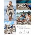 thumbnail image 5 of Brown Boho Beach Towels Oversized Super Absorbent, Vintage Rustic Southwest Aztec Geometric Lightweight Bath Towel Quick Dry Sets For Bathroom/Pool/Rv Camping/Beach Play/Gym Room/Picnic 31"x62", 5 of 8