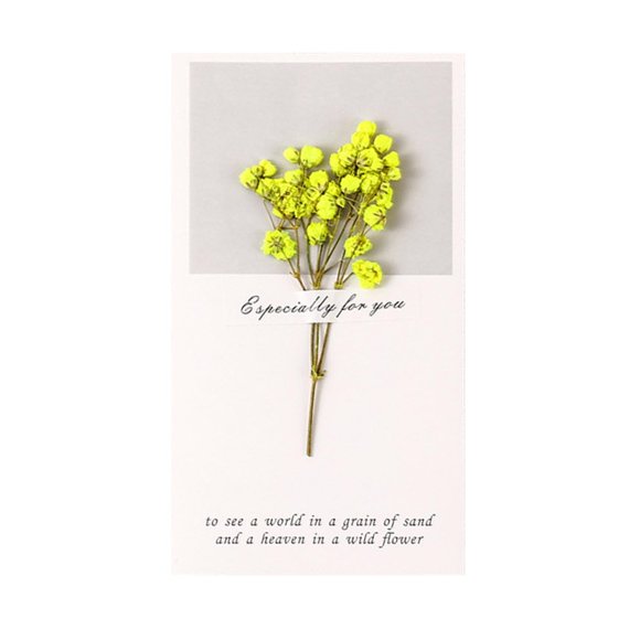 WMQPNNS New Trending Dried Flower Greetings Card Unique Eco Design Recycled Brown Kraft Paper Nature Lover's Celebrate with Natural Beauty Todays Deals Clearance Sale
