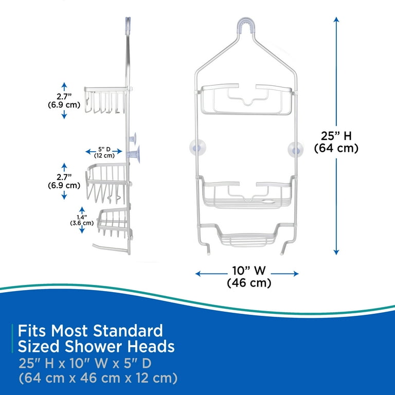 Kenney 25-in H Aluminum Matte Grey Hanging Shower Caddy Kenney 25-in H Aluminum Matte Grey Hanging Shower Caddy