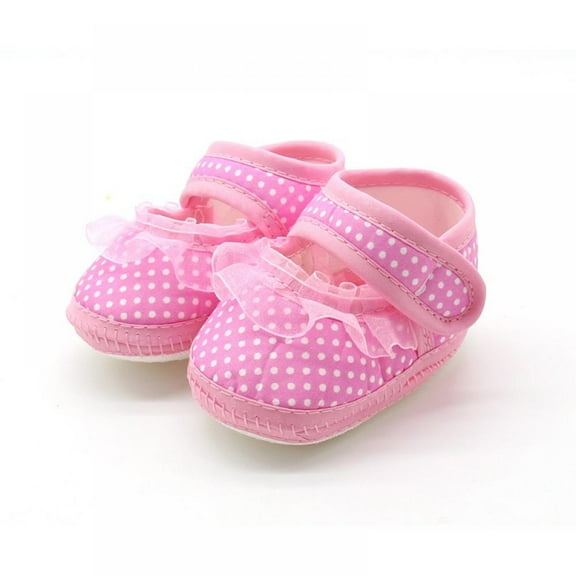 URMAGIC Baby Girls Soft Soles Slip-Resistant Crib Shoes Slippers for Infant and Toddler 0-18 Months