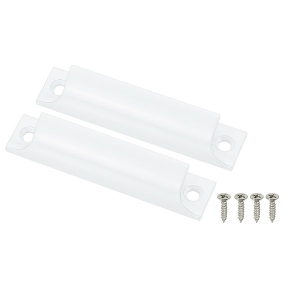Uxcell Window Sash Lift Handle 3", Aluminum Alloy Finger Pulls Hole Center Drawer Push Pull Handle, White 2 Pcs