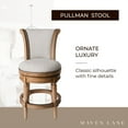 thumbnail image 3 of Maven Lane Pullman Wooden Swivel Kitchen Stool, Weathered Oak, Set of 2, 3 of 6