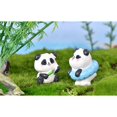 thumbnail image 4 of Ksopiavobs 10 Pcs Cute Mini Pandas Figurines Bamboo Miniature Animal Miniature Figurines DIY Cake Topper for Moss Landscape Home Decoration, 4 of 7