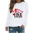 thumbnail image 2 of Meichang T-Shirts Graphiques pour Femmes, Manches Longues, Col Rond, Coupe Ample, Cadeaux de Saint-Valentin, 2 of 3