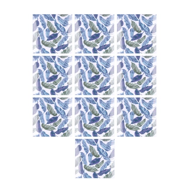 Pegatinas para azulejos con diseño de hojas a prueba de agua, 10 unidades, 20 x 20 cm, para paredes de baño y cocina, calcomanía decorativa para el hogar