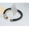 thumbnail image 5 of Rainbow LGBT Bisexual Asexual Transgender Lesbian Fashion Bracelet Leather Unisex Gay, 5 of 6