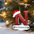 thumbnail image 6 of chaungfeng Personalized 26 Letter Ornaments for Christmas Tree, 4.1" Christmas Ornament Acrylic Xmas Hanging Pendant Xmas Gifts for Family Friends, Holiday Decor, 6 of 6