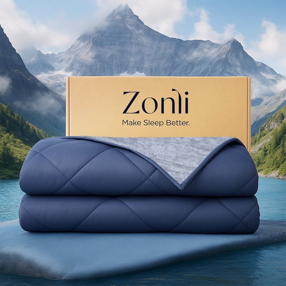 Zonli Z-Magic Cooling Bamboo Viscose Comforter Breathable Navy 106x118