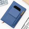 thumbnail image 4 of Hioecau Lined Journal Notebook for Men Women Fabric Cover A5 Size Notebook 200 Pages Thick Paper Journal with Pockets for Work Note Taking Writing, 4 of 8