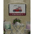 thumbnail image 3 of Red Truck with American Star Flag Outdoor TV Cover 40 to 43 Inch Weatherproof, Country Buffalo Checker 600D Oxford TV Covers with Waterproof Zipper, Outside Flat TV Screen Protector 40"Wx25"Hx4.5"D, 3 of 7