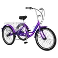 thumbnail image 3 of LILYPELLE 20" Adult Tricycle 7 Speed, Three Wheel Bikes for Adults 400lbs,Low-Step Through Trike Cruiser for Exercise Shopping Outdoor Activities,Rose Violet, 3 of 12