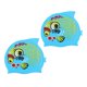 thumbnail image 5 of Gorro de natación de dibujos animados de silicona impermeable Unisex para niños, gorro de natación de peces y animales para niños y niñas, azul lago oso de fresa  Electrónica, 5 of 5