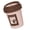 Pink, variant on Coffee Cup Shape Trash Can 360 Degree Auto Top Large Capacity Waste Container