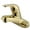 Polished Brass, variant on Kingston Brass KB542LP Single-Handle 3-Hole Deck Mount 4-Inch Centerset Bathroom Faucet in Polished Brass