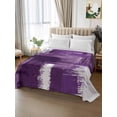 thumbnail image 2 of Twin Flat Sheet 66"x96", Purple Abstract Soft Lightweight Bedding Flat Sheets Only, Modern Mottled Art Oil Painting Brushed Microfiber Top Bed Sheet, Breathable StainResistant Bedsheets, 2 of 9