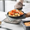 thumbnail image 3 of Silicone Oven Mitts and Pot Holder, Three Piece Set, Heavy Duty Oven Mitts, 3 of 5