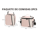 thumbnail image 2 of 2pcs Lonchera  Lab.GTérmica Bolsa Escolar Portátil 9l+7l rosa blanco, 2 of 5