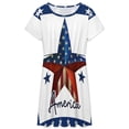 thumbnail image 3 of 4th of July Independence Day Dress Summer Street Style Dresses Female Short Sleeve Printed Sundress, 3 of 7