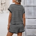 thumbnail image 7 of yillto 2 Piece Outfit for Women Lounge Sets Cap Short Sleeve Shirts and Shorts Sweatsuit Womens Summer Sets, 7 of 7