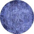 thumbnail image 1 of Ahgly Company Indoor Round Oriental Blue Industrial Area Rugs, 8' Round, 1 of 4