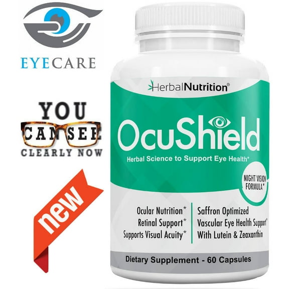 OcuShield Eye Vitamin Health Capsules | Complete Support For Healthy Eyes And Night Vision | With Saffron & Astaxanthin | Important Eye Nutrients To Protect & Stimulate Ocular Health!