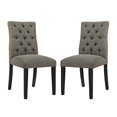 thumbnail image 1 of Modway Chaise de Salle à Manger Duchess en Tissu, Ensemble de 2, Granite, 1 of 6