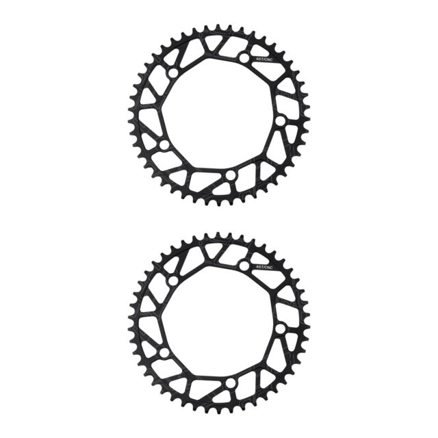 Youkk Alloy Crank set - Durable Precise Fit Smooth Operation - Guaranteed Compatibility Bicycles Crank 46T black 2Set