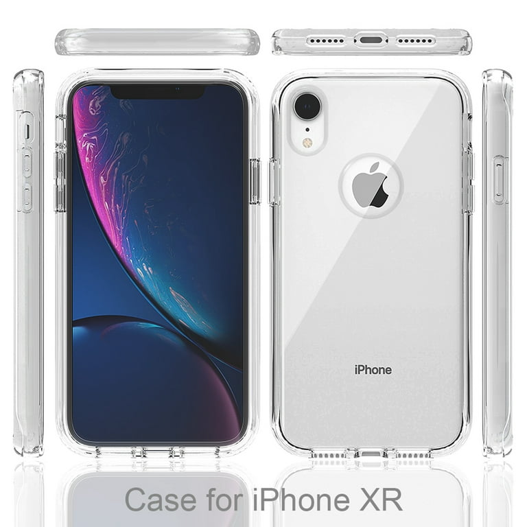 iPhone XR Clear Case with Font Bumper Cover, Dteck Rugged