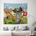 thumbnail image 2 of Plants Vs Zombies Wall Tapestry Cartoon Poster Wall Hanging Tapestry for College Dorm Living Room Bedroom Decoration 40x60 Inch, 2 of 8