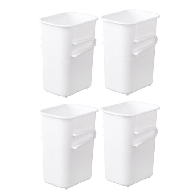 Caja de almacenamiento para clasificar alimentos para frigorífico, plástico, multiusos, 4 unidades, color blanco