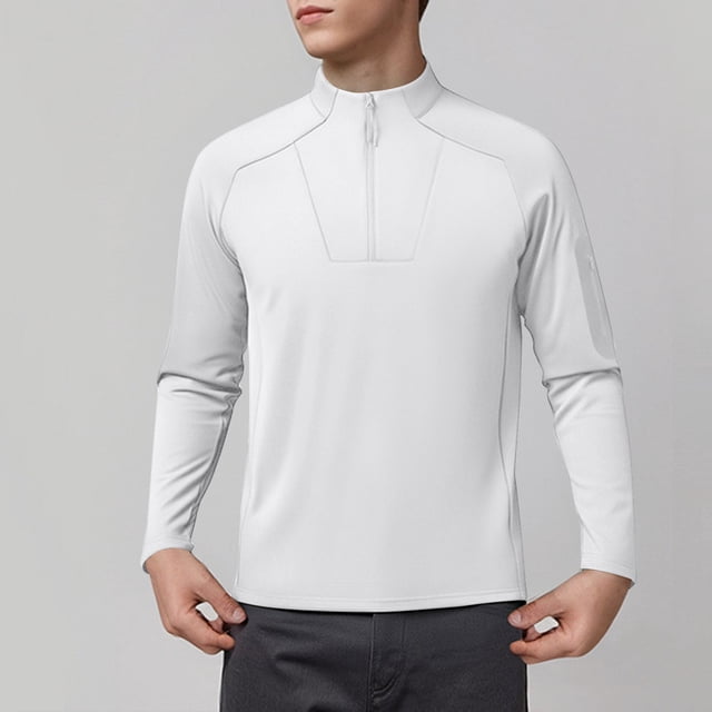 pstuiky camisa de manga larga para hombre, Ropa deportiva de manga larga y cuello redondo para hombre, lisa, cálida, de color liso top de hombre xxxl