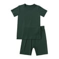thumbnail image 2 of EHRWE Kids Girls Pajamas Set Kids Boys Girls 2Pcs Unisex Toddler Short Sleeve Shirt Shorts Set Sleepwear Pj's For 6-12 Months, 2 of 8