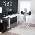 thumbnail image 2 of VIVO Electric 78" x 55" Stand Up Corner Desk, White Table Tops, White Frame, 2 of 8