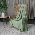 thumbnail image 6 of Comfy Cubs 100% Cotton Waffle Weave Blanket - Soft Lightweight Blankets (Sage, 50" X 60"), 6 of 8