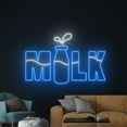 thumbnail image 3 of Handmadetneonsign Milk Logo Neon Sign, Milk Bottle Wall Decor, Milk Shop Open Logo Wall Decor, 3 of 5
