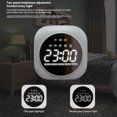thumbnail image 4 of ¡Rebaja Imbatible!, Reloj despertador digital con espejo LED y pantalla grande, reloj despertador de mesa, altavoz inalámbrico, subwoofer, reproductor de música compatible con Bluetooth Akmoler, 4 of 8