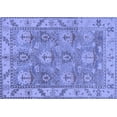 thumbnail image 1 of Ahgly Company Machine Washable Indoor Rectangle Oriental Blue Traditional Area Rugs, 7' x 9', 1 of 4