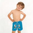 thumbnail image 6 of Babcutegg Kids Printed Swim Trunks with Pockets – Elastic Waistband, Drawstring Closure, Casual Beach and Pool Short for Warm Weather Activities Blue Size 14-15, 6 of 9