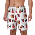 thumbnail image 2 of Uemuo Cute Cat And Christmas Gift Pattern Mens Swim Trunks Quick Dry Board Shorts with Mesh Lining, Stretch Beach Shorts Quick Dry No-Chafing Board Shorts-Small, 2 of 9