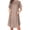 Khaki, variant on Maternity Maxi Dress Summer Striped Print Drop Shoulder Mid-Length Dress Leisure Slim Fit Short Sleeve Ruffle Flowy Beach Dress Summer Clothes