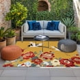 thumbnail image 2 of Peony Birds Outdoor Rug for Patio/Deck/Porch, Non-Slip Large Area Rug 5 x 8 Ft, Farmhouse Japanese Budding Flowers Animals Indoor Outdoor Rugs Washable Area Rugs, Reversible Camping Rug Carpet Runner, 2 of 8