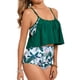 thumbnail image 4 of Mujeres Bikini Trajes de Baño Impresión de la Moda Sexy Cuello Redondo Suspendentes Backless Conjuntos, Poliéster para la Piscina de la Playa, 4 of 9