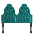 thumbnail image 5 of Modway Augustine Tufted Performance Velvet Full/Queen Headboard in Teal, 5 of 10