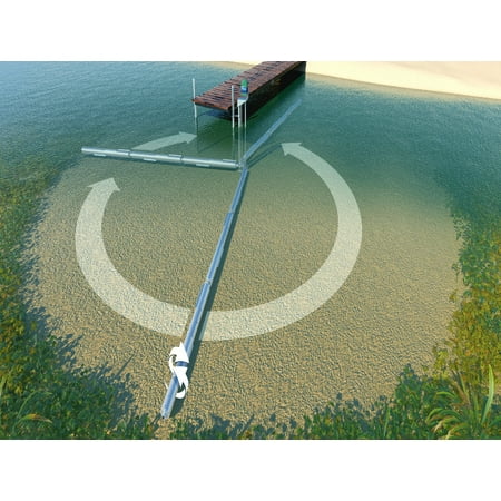 Lake Groomer - Aquatic Weed Removal Control Machine with Rollers That Pull an...