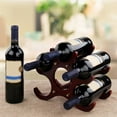 thumbnail image 3 of Wooden Wine Rack Wine Holders Kitchen Assembled Display Stand Organizer Bar Storage Tool Bar Wine Bottle Display Rack1 x Wooden display rack for wine, 3 of 6
