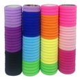 thumbnail image 2 of 50pcs Black Elastic Hair Band Leagues Ties Colets Scrunchies Springs Gum Accessory For Girl Women No Damage Pigtails Holder Set, 2 of 10