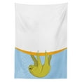 thumbnail image 3 of Ambesonne Sloth Tablecloth Rectangular Table Cover, Underwater Wildlife Fauna, 60"x90", Pale Blue Khaki Orange, 3 of 4
