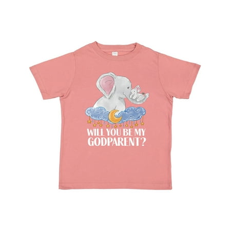 

Inktastic Will You Be My Godparent Elephants Moon and Stars Gift Toddler Boy or Toddler Girl T-Shirt